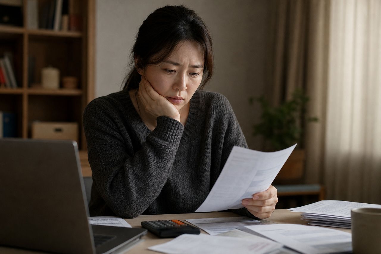 보증채무 개인회생신청 관련 상황을 보여주는 이미지 — 서류를 검토하는 모습