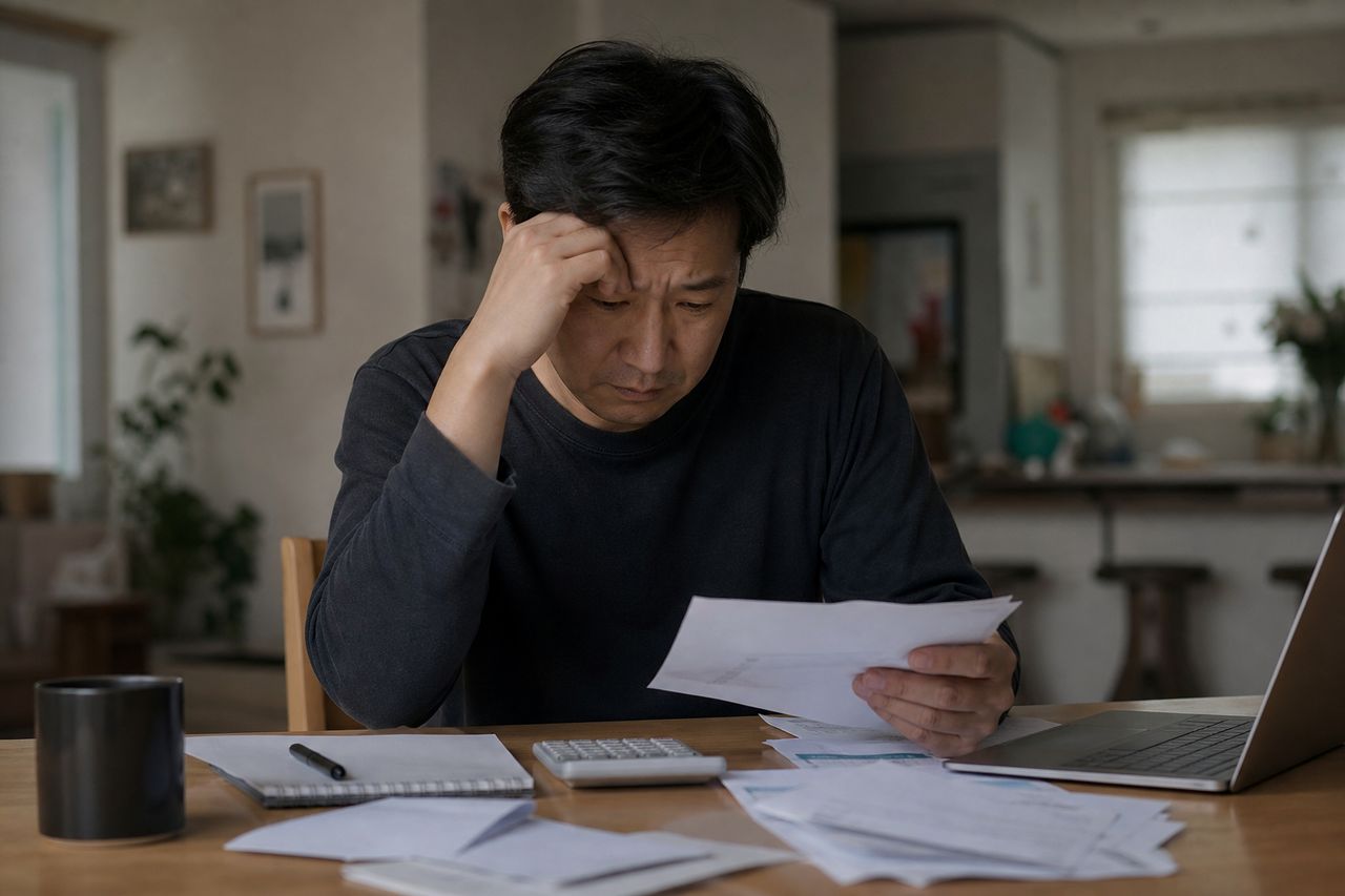개인회생 신청하면 신용카드 대금과 현금서비스는 어떻게 되나요? 관련 상황을 보여주는 이미지 — 서류를 검토하는 모습