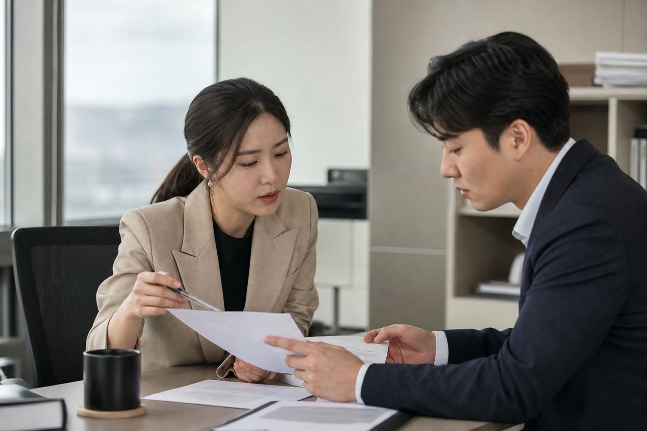 배우자 몰래 진 빚, 개인회생·파산 신청하면 가족에게 알려지나요? 관련 전문가 상담·서류 검토 장면