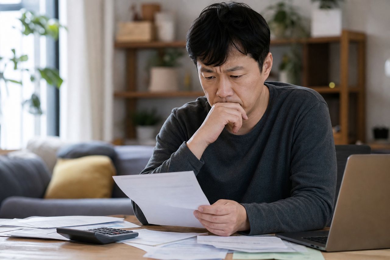 개인회생 가용소득이라는 말부터 정리하면 관련 상황을 보여주는 이미지 — 서류를 검토하는 모습