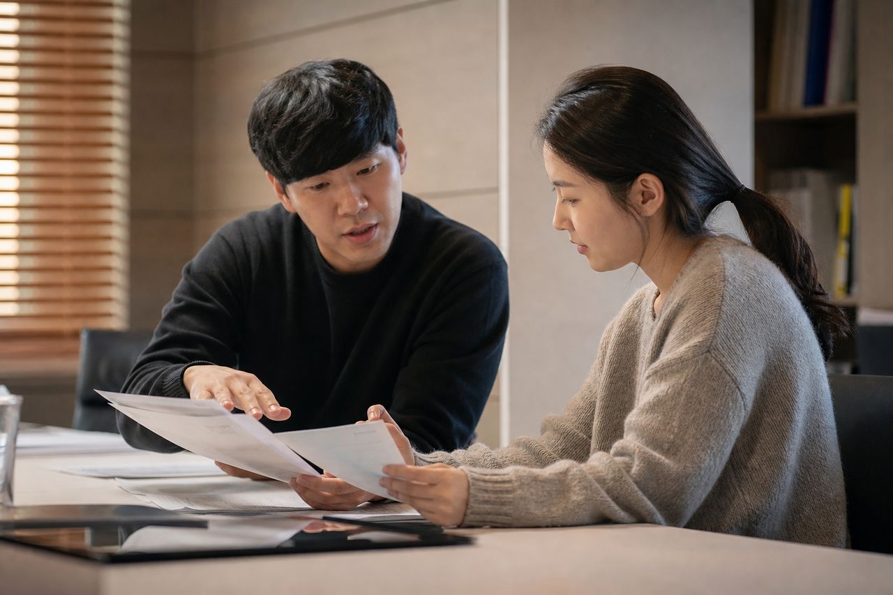 개인회생에서 말하는 정기적이고 확실한 수입이라는 요건 관련 전문가 상담·서류 검토 장면