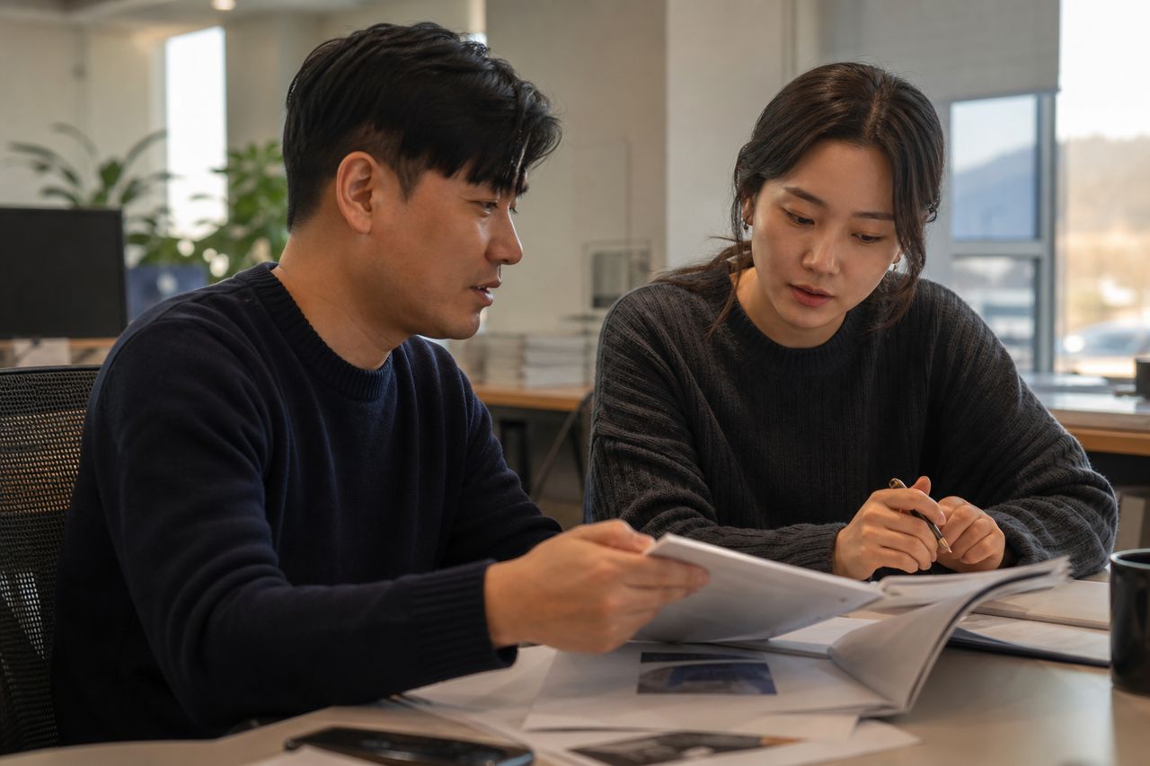 중도금대출 개인회생 관련 전문가 상담·서류 검토 장면