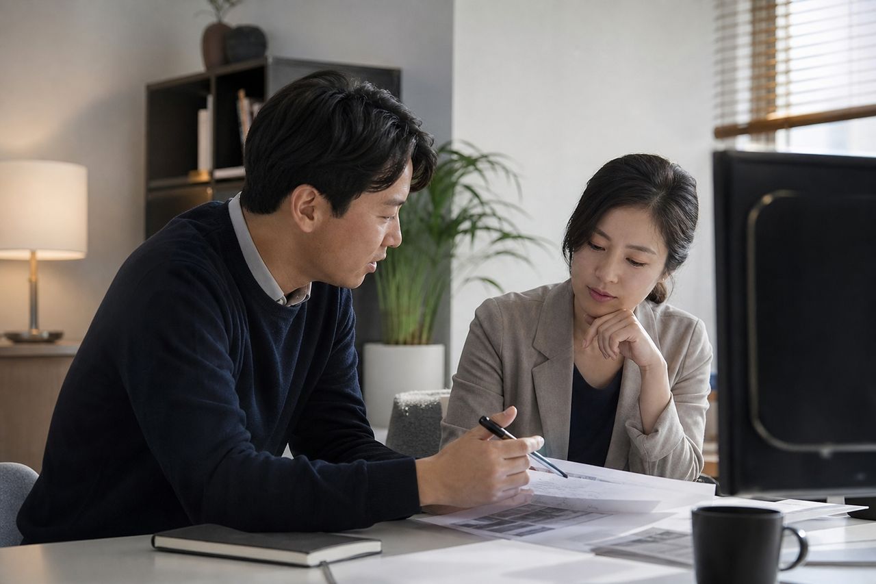 개인회생은 파산과 달리 법률상 제한이 없다는 말의 뜻 관련 전문가 상담·서류 검토 장면