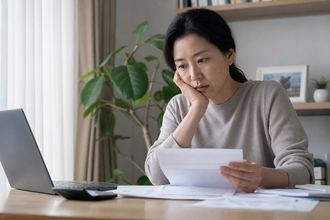 개인회생 신청자격 4가지부터 확인하기 관련 상황을 보여주는 이미지 — 서류를 검토하는 모습
