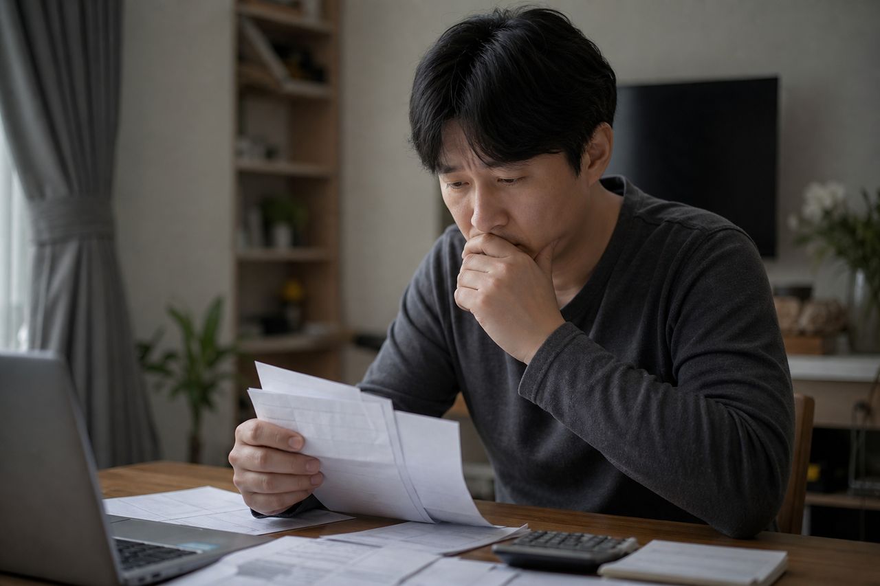 신청부터 면책까지 전체 흐름 한 장 관련 상황을 보여주는 이미지 — 서류를 검토하는 모습