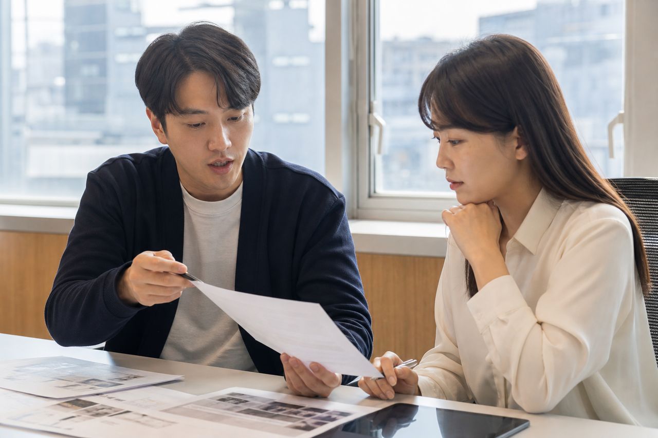 개인회생 신청 하면 분양권 해지 할 수 있을까? 관련 전문가 상담·서류 검토 장면