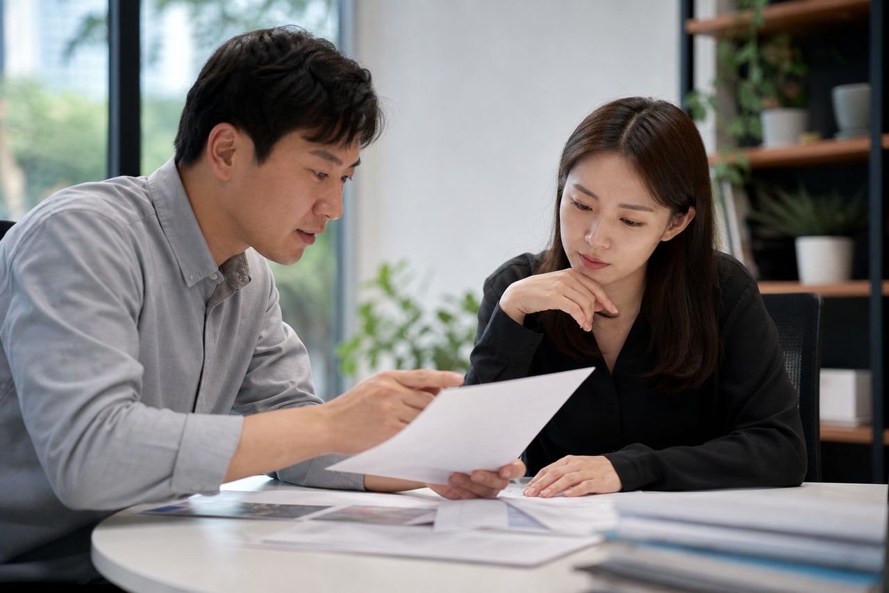 개인회생 사건번호 조회 방법, 내 사건 진행상황 확인 단계별 안내 관련 전문가 상담·서류 검토 장면