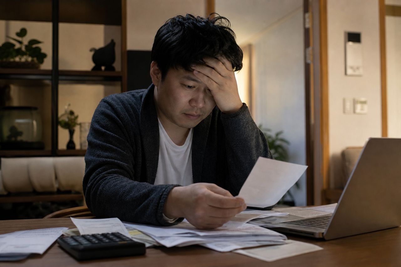 서울 직장인이 개인회생신청 성공사례 관련 상황을 보여주는 이미지 — 서류를 검토하는 모습