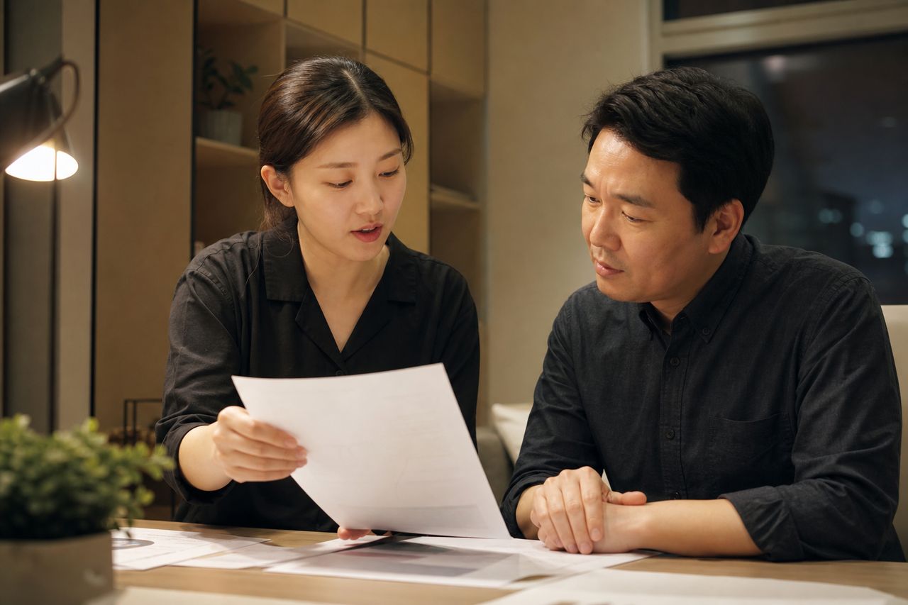 서울 직장인이 개인회생신청 성공사례 관련 전문가 상담·서류 검토 장면