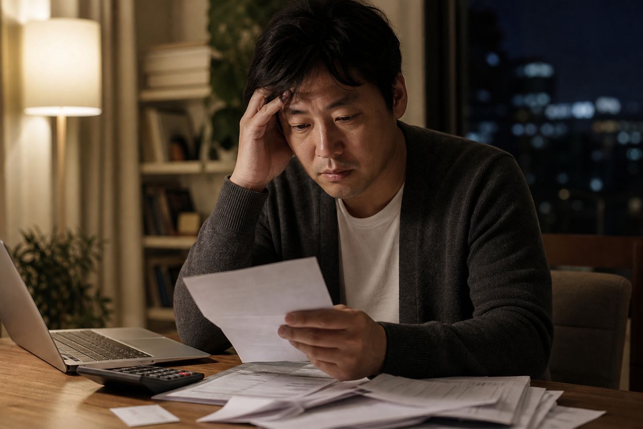 신용불량자가 된 지 10년, 지금 개인회생 신청해도 늦지 않을까? 관련 상황을 보여주는 이미지 — 서류를 검토하는 모습