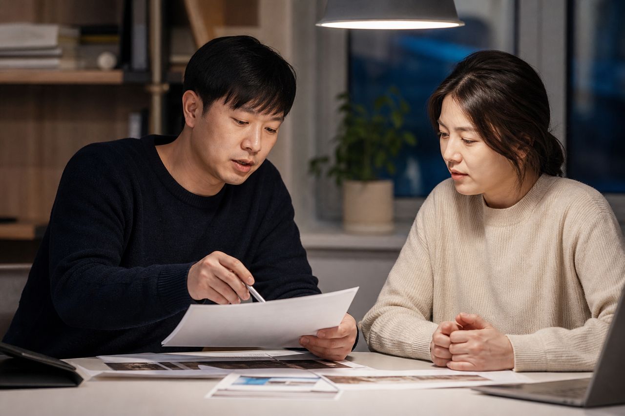 배우자 몰래 진 빚, 개인회생·파산 신청하면 가족에게 알려지나요? 관련 전문가 상담·서류 검토 장면