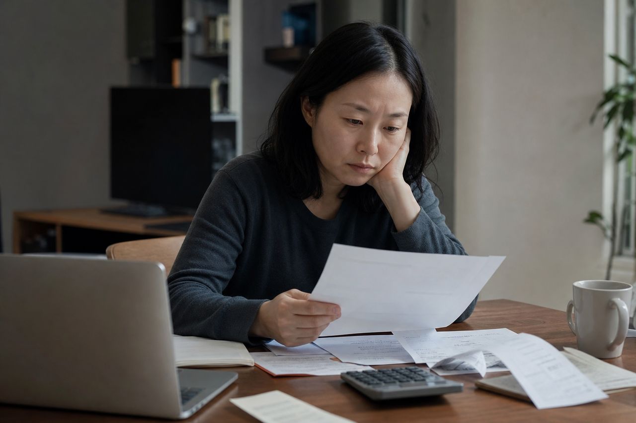개인회생 변제금 못 냈을 때, 폐지 위기 막는 방법이 있을까? 관련 상황을 보여주는 이미지 — 서류를 검토하는 모습