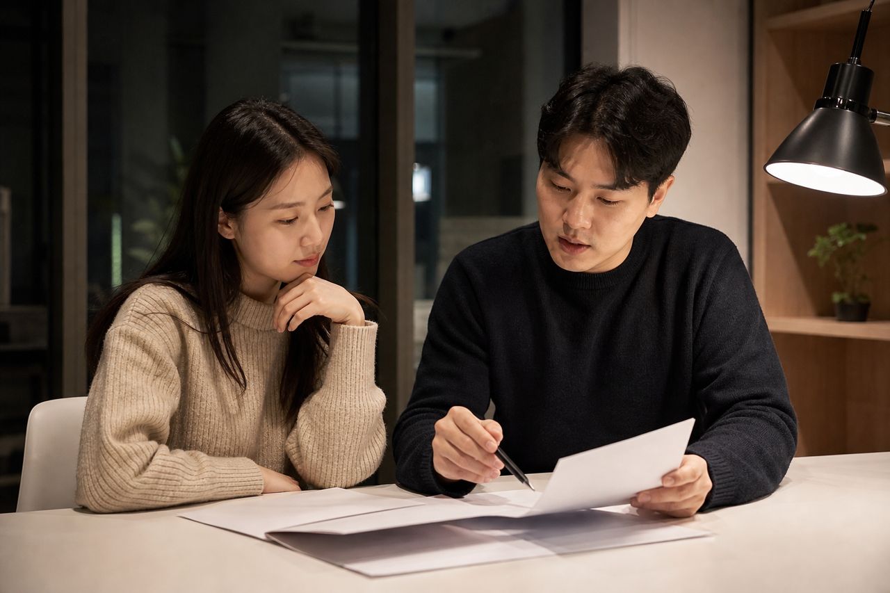 프리랜서·자영업자, 소득 증명 안 되면 개인회생 신청 못 하나? 관련 전문가 상담·서류 검토 장면