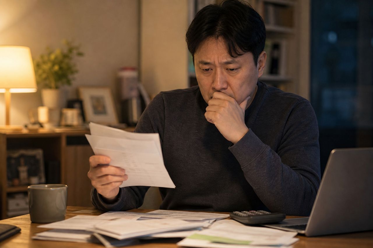 개인회생 진행 중 새로운 빚이 생겼다면? 추가 채무 발생 시 대처법 관련 상황을 보여주는 이미지 — 서류를 검토하는 모습