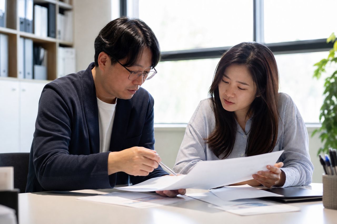 분양권, 분양계약 개인회생파산으로 해결 가능? 관련 전문가 상담·서류 검토 장면