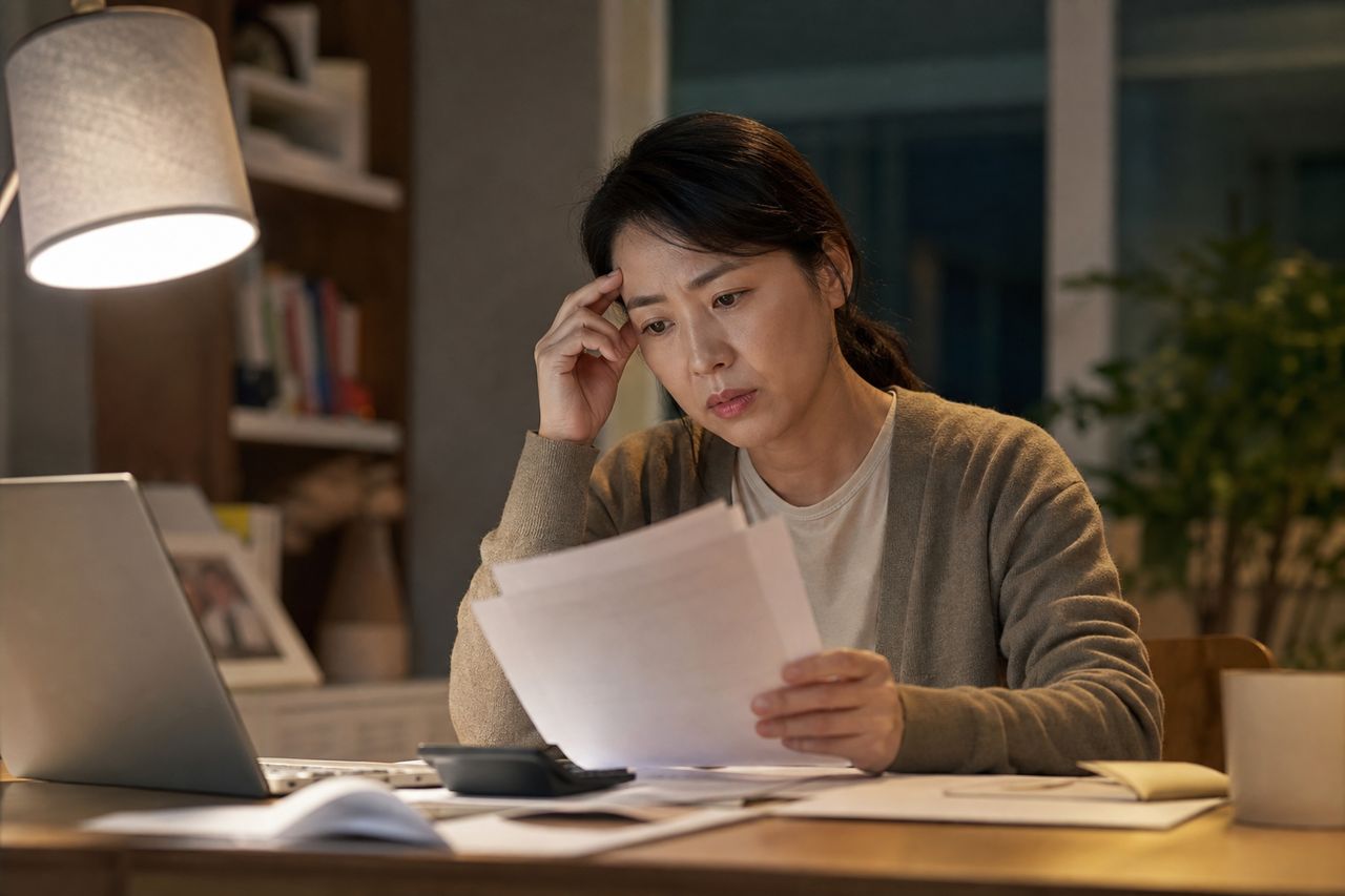연봉 4,200만 원 IT 계약직 35세 — 계약 종료 1개월 전 개인회생 신청조건 충족 여부 변호사 확인했더니 '취업 예정 근로계약서'만으로도 소득 인정된다는 말이 사실이었나 관련 상황을 보여주는 이미지 — 서류를 검토하는 모습