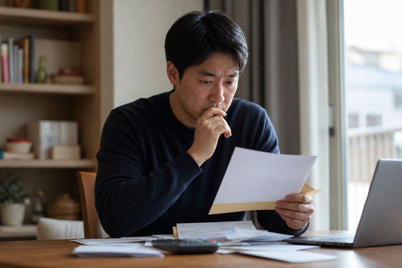 개인회생 비용, 법원비용과 수임료를 나눠서 보기 관련 상황을 보여주는 이미지 — 서류를 검토하는 모습