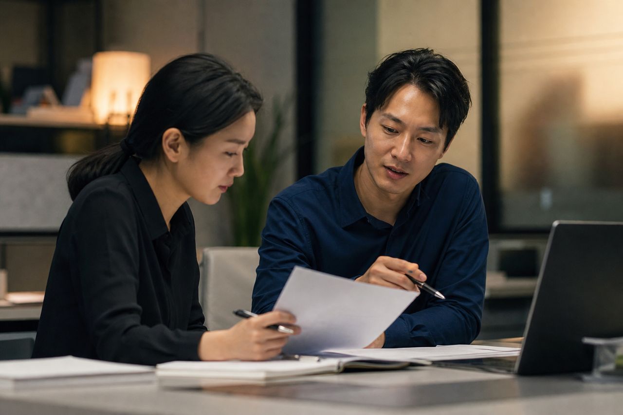 급여압류 통지를 받기 전 개인회생을 검토해야 하는 이유 관련 전문가 상담·서류 검토 장면