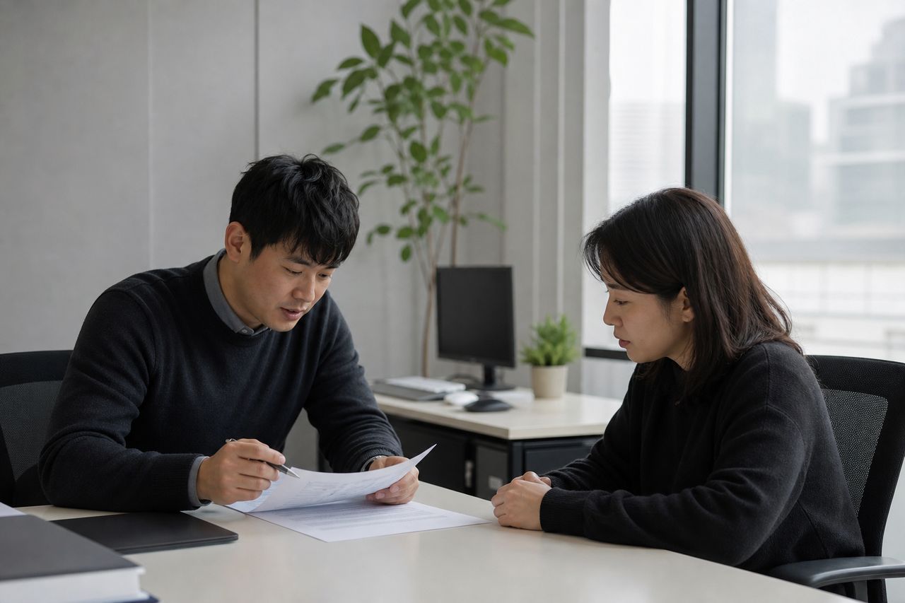 개인회생 신청방법, 접수 전에 반드시 정리해야 할 5가지 관련 전문가 상담·서류 검토 장면