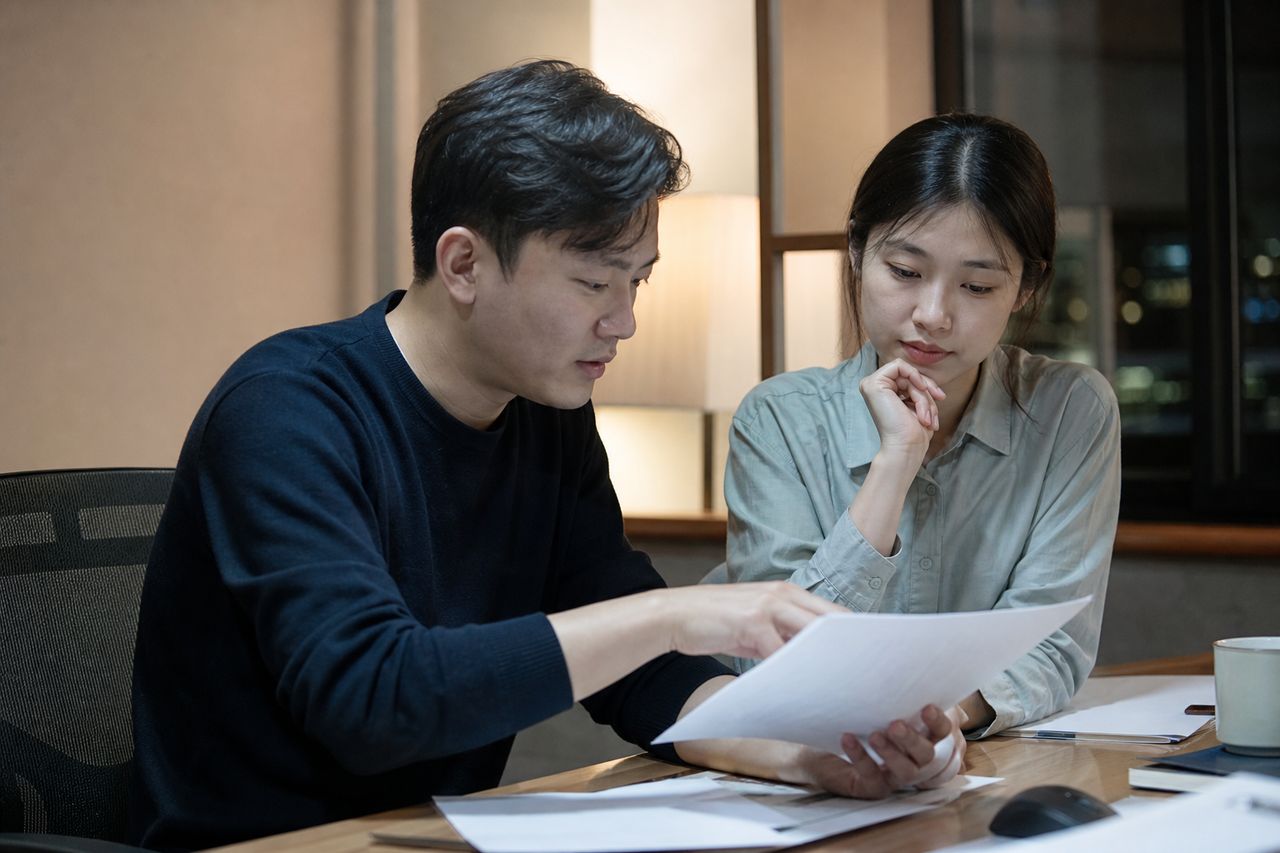 폐업 후 취업한 경우 개인회생, 현재 급여를 어떻게 보나 관련 전문가 상담·서류 검토 장면