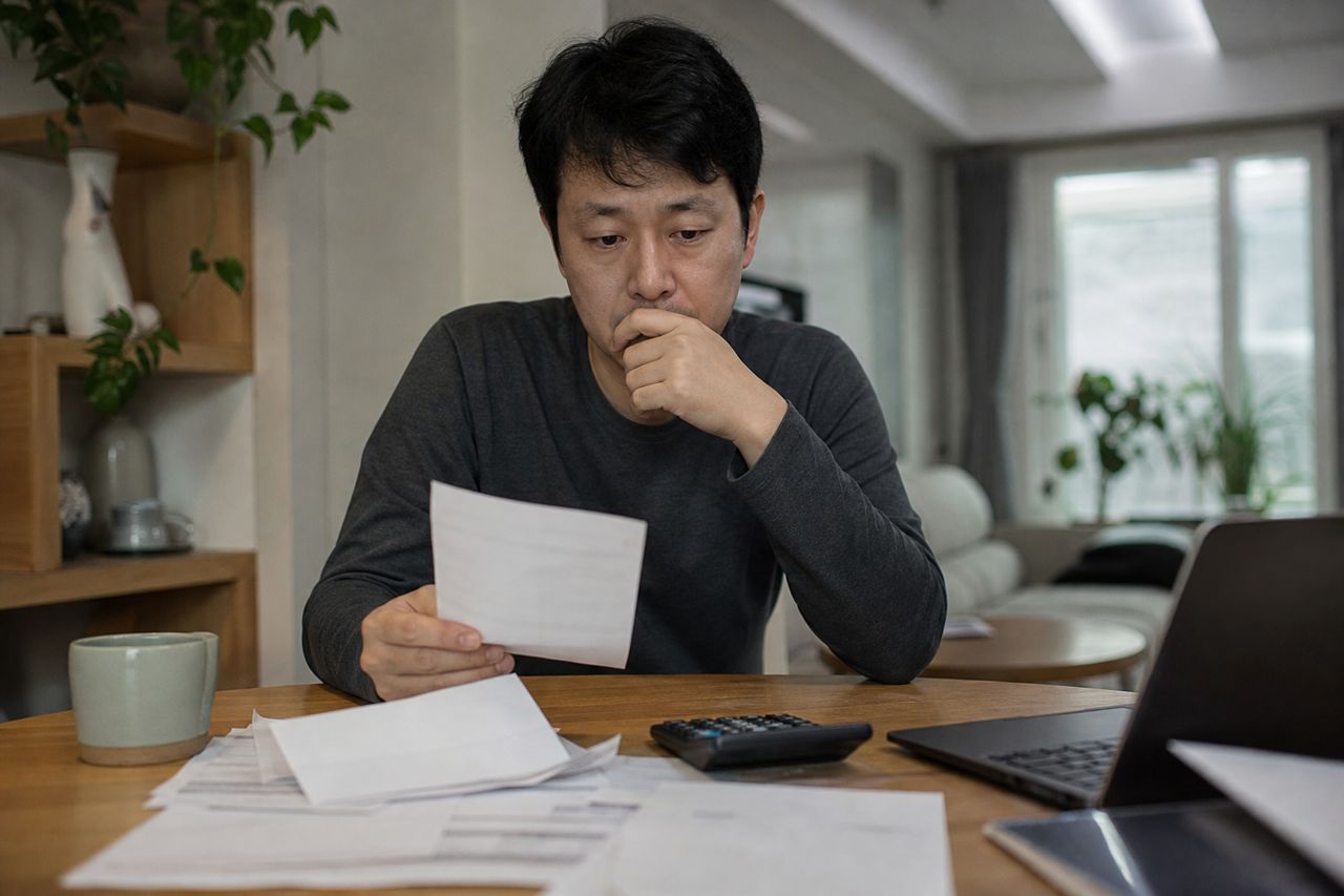 개인회생 월 변제금, 소득에서 무엇을 빼고 계산하는가 관련 상황을 보여주는 이미지 — 서류를 검토하는 모습